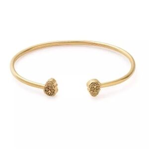 Alex and Ani Calavera Gold Cuff Bracelet .925 Silver With 14kt Gold Overlay NWT